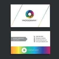 Colorful photography business card vector