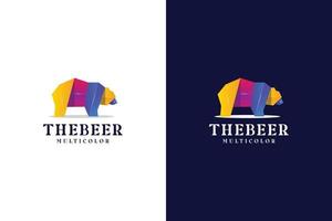 modern gradient bear logo colorful abstract