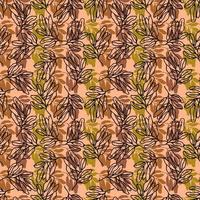 autumn leaves vector seamless pattern. background for fabrics, prints, packaging and postcards