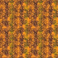 autumn leaves vector seamless pattern. background for fabrics, prints, packaging and postcards