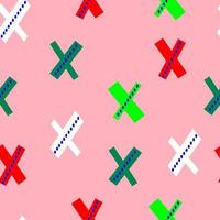 vector seamless pattern multicolored crosses x on a contrasting background