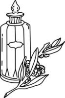 Vector Glass bottle or jars with label with magic potion. cute witchcraft elements. Halloween icons . Autumn all saints eve illustration with witch objects.