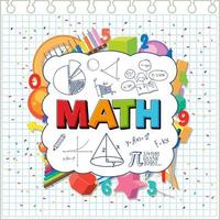 Doodle math formula with Mathematics font vector