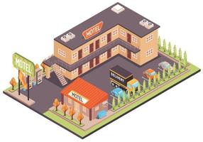 ilustración de color de motel vector