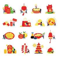 Chinese New Year Icons vector