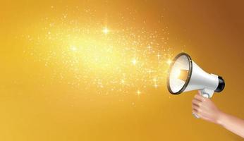 Golden Dust Megaphone Composition vector