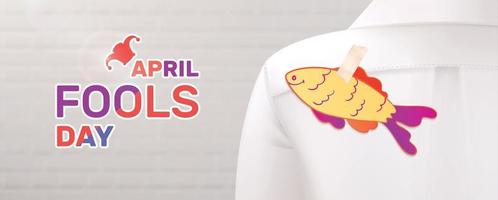 April Fools Fish Composition vector