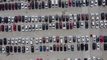 luchtfoto van parkeerplaats video