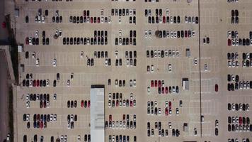 luchtfoto van parkeerplaats video