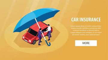 Car Insurance Horizontal Banner vector