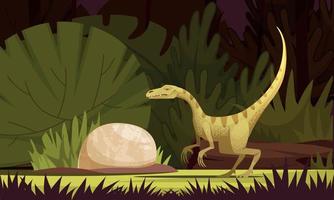 Ilustración de dibujos animados de dinosaurios vector