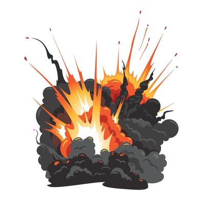 Bomb Explosion Isolated Image