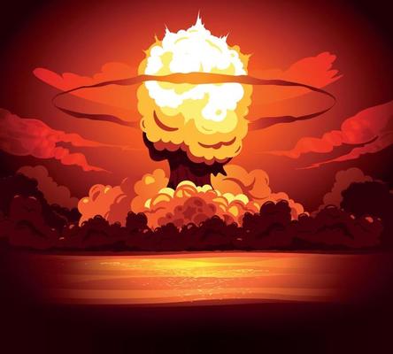 Bomb Explosion Fire Background