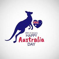 26 de enero feliz día de australia. ilustración vectorial vector