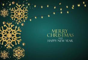 Holiday New Year and Merry Christmas Background with realistic tree. vector