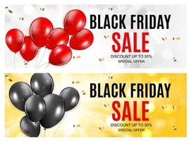 Black Friday Sale Inscription Banner Design Template. vector