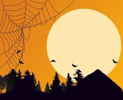 Halloween Background Template with Empty Place for Text vector