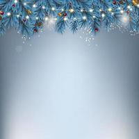 Holiday New Year and Merry Christmas Background. Vector Illustration