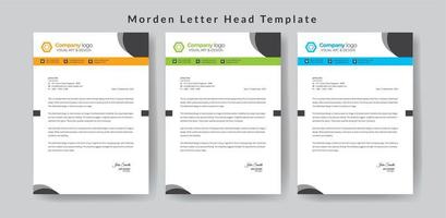 Corporate Business Letterhead Design Template vector