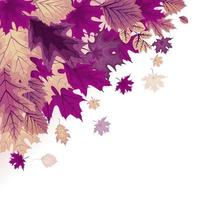 Abstract Vector Illustration Background with Falling Autumn Leaves.