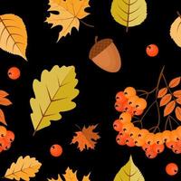 Abstract Autumn Seamless Pattern  Background with Falling Leaves vector