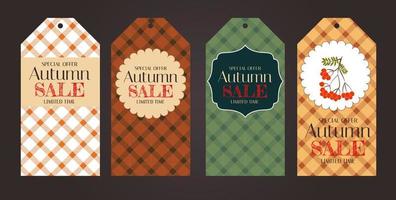 Autumn Quotes Labels Template with leaves for Thanksgiving.