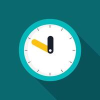 Clock Flat Icon. Vector Illustration EPS10