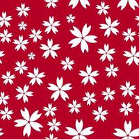 Seamless Simple Pattern Background with Flowers. vector