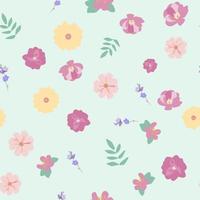 Abstract Flower Seamless Pattern Background. Vector Illustration EPS10