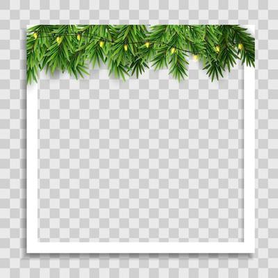 Holiday Photo Frame Template. Merry Christmas and Happy New Year