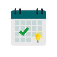 Calendar Icon with Mark. Concept of Schedule, appointment vector