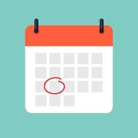 Calendar. Concept of Schedule, appointment. Vector Illustration eps10