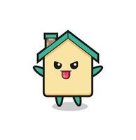 naughty house character in mocking pose vector