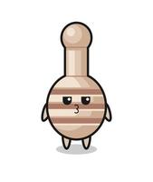 the bored expression of cute honey dipper characters vector