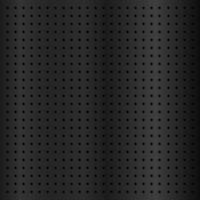 Black metallic peg board perforated texture background material with round holes pattern. vector