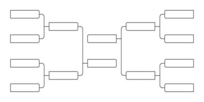 8 team tournament bracket championship template flat style design vector illustration.