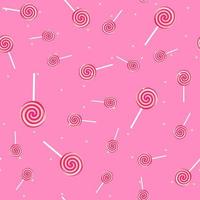 Abstract Seamless Pattern Background with Sweet Lollipop. vector