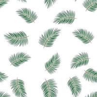 Palm Leaves Seamless Pattern Background. Vector Illustration