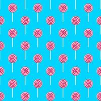 Abstract Seamless Pattern Background with Sweet Lollypop. vector
