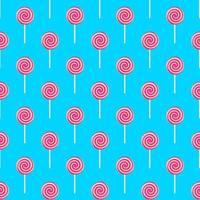 Abstract Seamless Pattern Background with Sweet Lollypop. vector