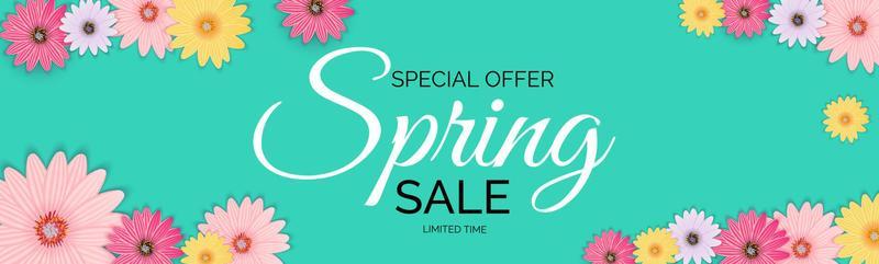 Promotion offer, card for spring sale season