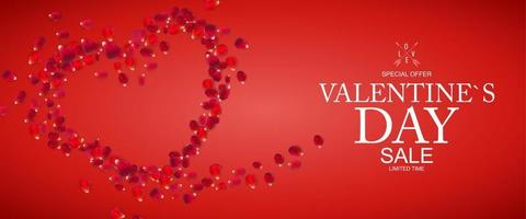 Happy Valentines Day Sale Background. Vector Illustration EPS10