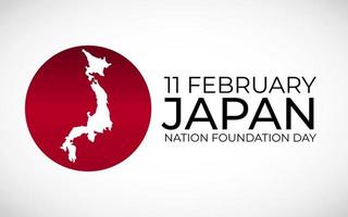 11 de febrero fondo del día de la fundación de la nación de japón vector