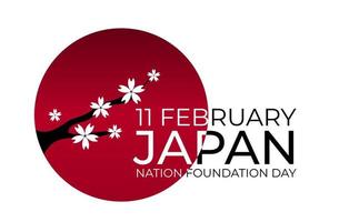 11 de febrero fondo del día de la fundación de la nación de japón vector