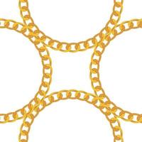 Gold Chain Jewelry Seamless Pattern Background. Vector Illustration