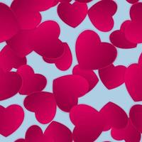 Valentines Day Heart Seamless Pattern Background. Vector Illustration