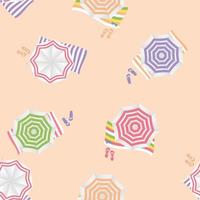 Beach umbrella seamless pattern background. Vector Illustration