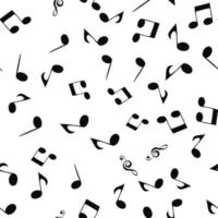 Music Seamless Pattern Background with Notes. Vector Illustration