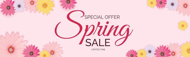 Promotion offer, card for spring sale season