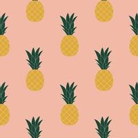 Pineapple Seamless Pattern Background. Vector Illustration